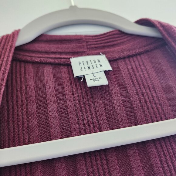 PEYTON JENSEN Women's Size Large, Maroon- Colored Cardigan - Picture 5 of 7